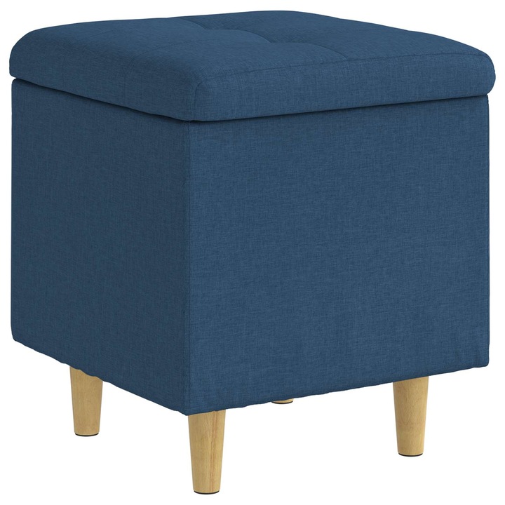 vidaXL Tároló oszmán párnával Kék 40 x 40 x 45 cm szövet 876808