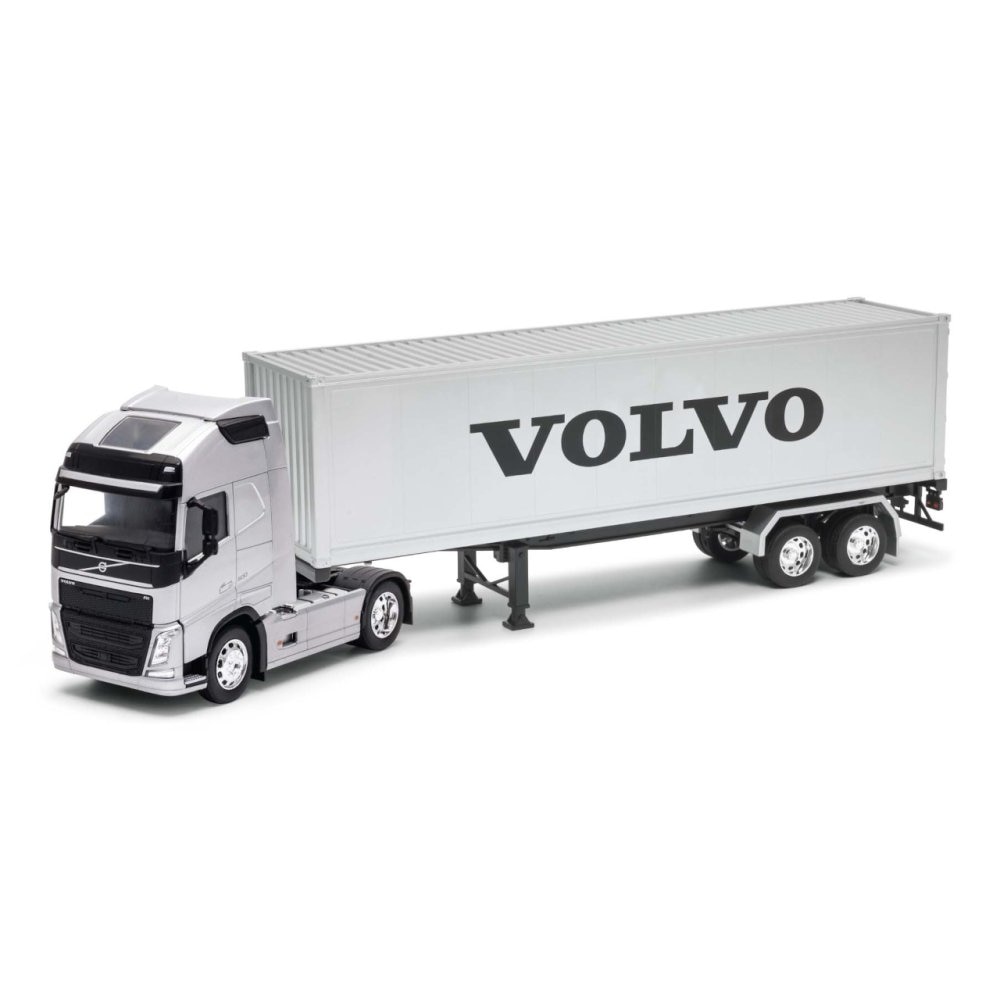 Macheta Camion Cap Tractor Volvo cu remorca - 1/32 Welly - eMAG.ro