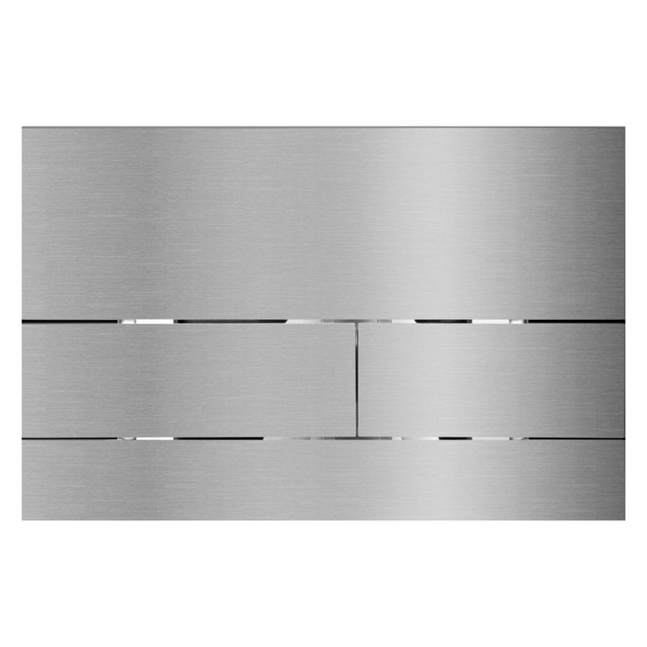 Buton rezervor WC, Balneo, 238x155mm, Inox, Otel inoxidabil periat, Spalare dubla 3/6l, Rezistent umiditate, Functionare silentioasa, Montaj usor