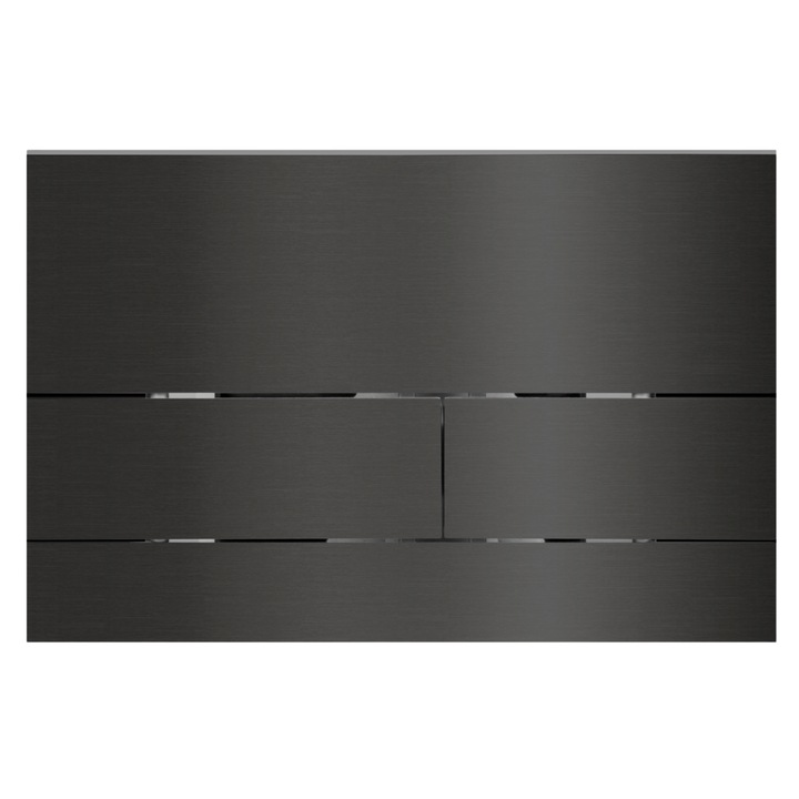 Buton rezervor WC, Balneo, 238x155mm, Gun Metal, FLO GUN METAL, Otel periat, Spalare eco 3/6l, Aspect minimalist, Calitate premium, Fiabil