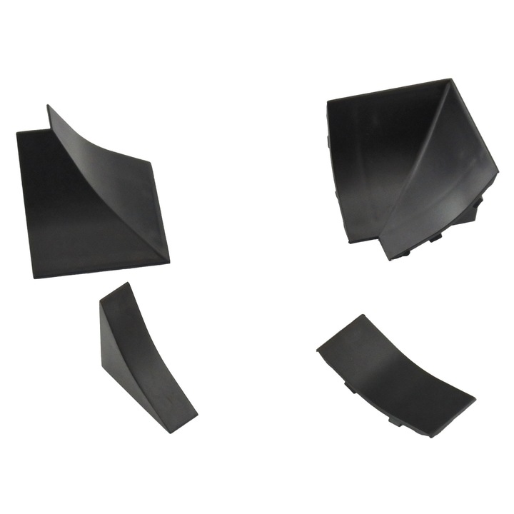 Coltar interior pentru lista de bucatarie LB23, negru, 1 set