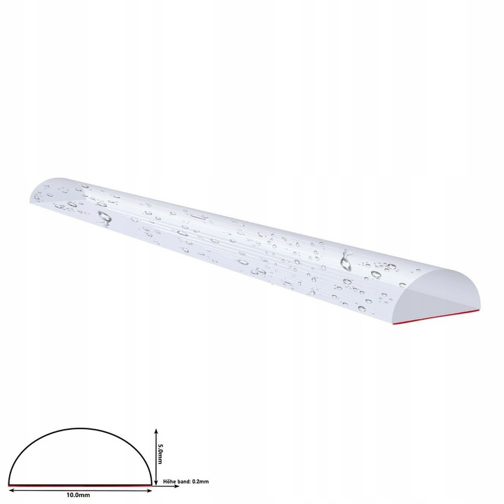 Prag acrilic autoadeziv pentru cabina de dus 10x5mm, 90cm