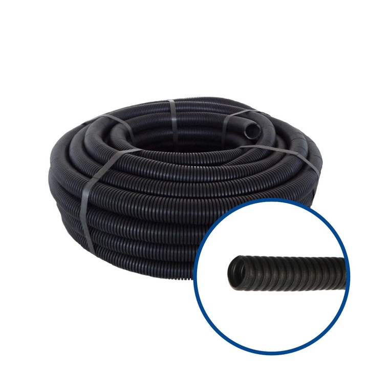 Tub flexibil HDPE, Total Plast, D exterior 11 mm, lungime 50 m, fără halogen