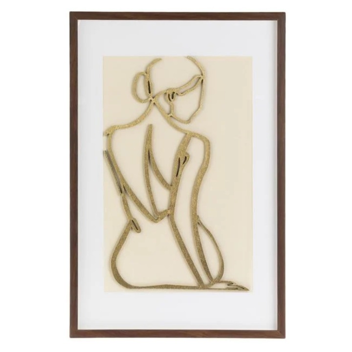 3D Kép Női Figura Arany Fólia Részletekkel 40x60cm