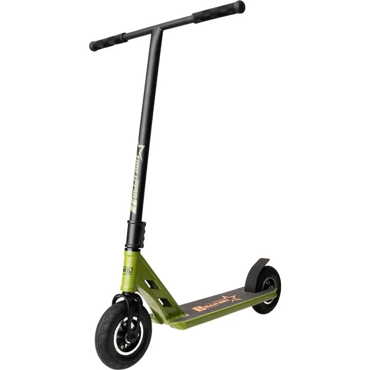 NKD Bullit Dirt freestyle roller felfújható kerekekkel, zöld, 100 cm