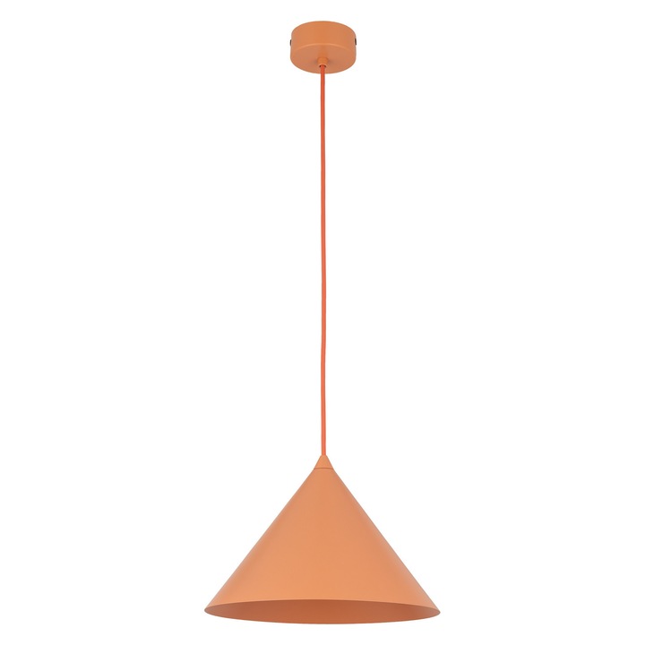 Висяща лампа TK-Lighting Cono, метална, цвят сьомга, 1xE27