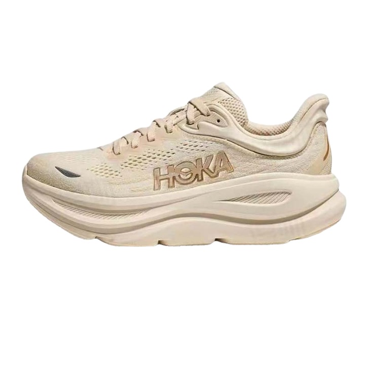 Pantofi sport barbati, Hoka, Bondi 9, bej, plasa