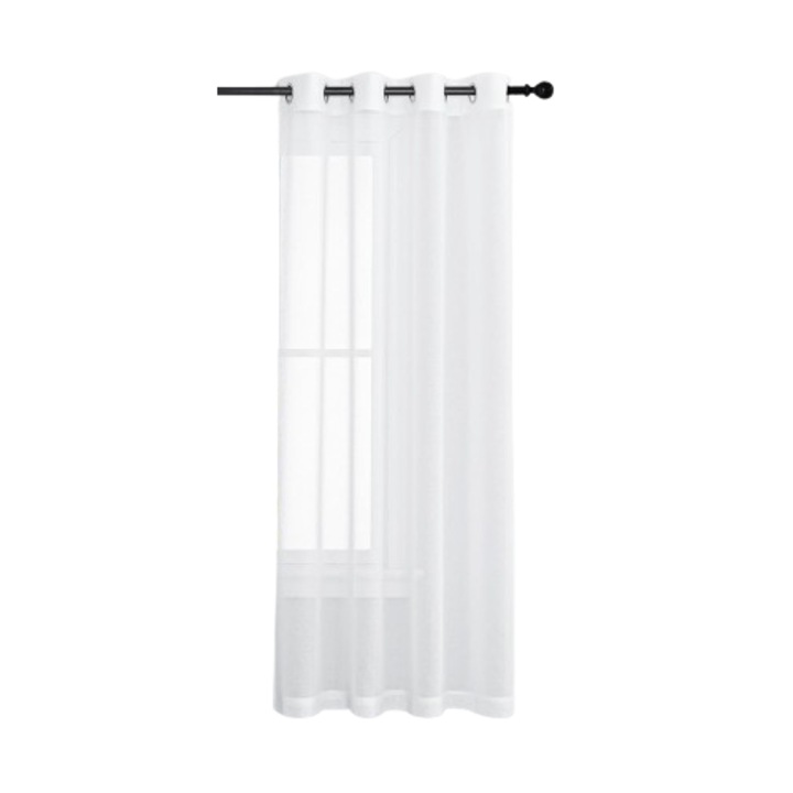 Pony Dance függöny, áttetsző, fehér, 140x160cm, gyűrűkkel