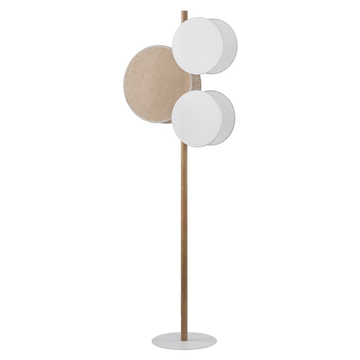 Lampa podea TK Lighting Pulse lemn alb 3x5x150cm