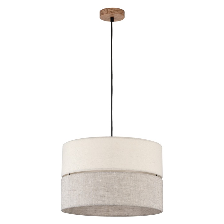 Висяща лампа TK-Lighting Eco, два цвята, 38см, сиво-бежова