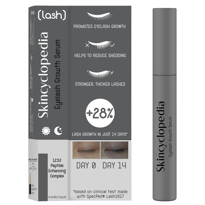 Ser pentru cresterea genelor cu peptide, Skincyclopedia, 3 ml