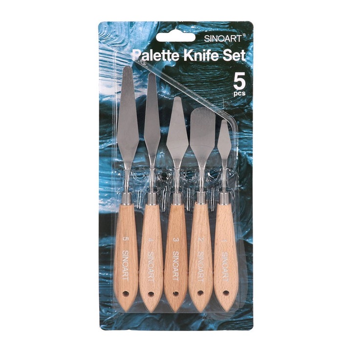 Spatule pentru pictură Standart Pop Knives, Nr. 1, 2, 3, 4, 5, 5 bucăți