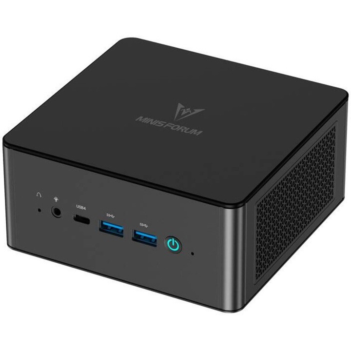 Mini PC Minis Forum UM890 Pro cu procesor AMD Ryzen™ 9 8945HS pana la 5.2Ghz, 16GB RAM, 512GB SSD, AMD Radeon™ 780M, No OS