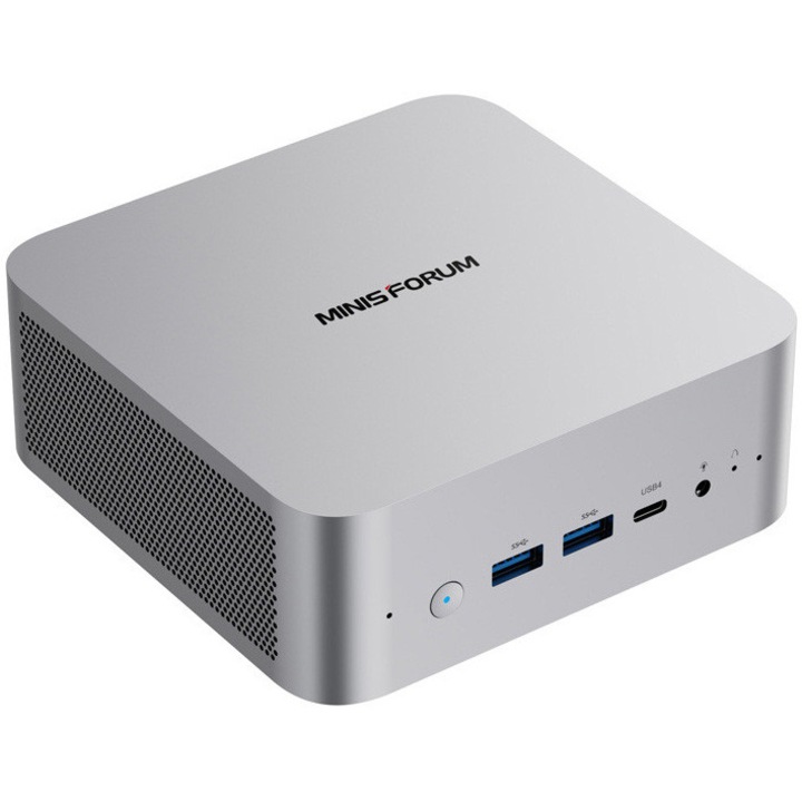 Mini PC Minis Forum X1-255 cu procesor AMD Ryzen™ 7 H255 pana la 4.9Ghz, fara RAM, fara stocare, AMD Radeon™ 780M, No OS