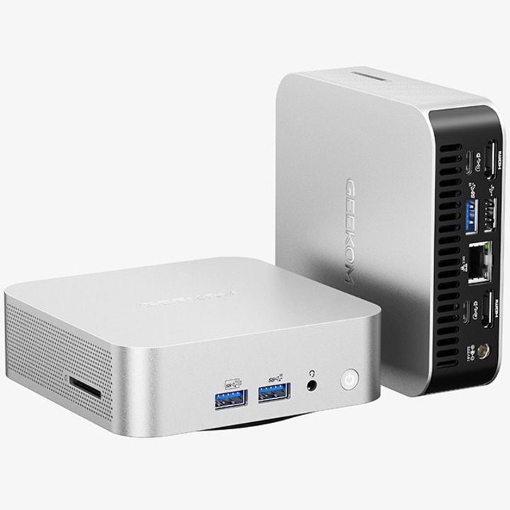 Mini PC GEEKOM A7 cu procesor AMD Ryzen™ 5 7535HS pana la 4.55GHz, 16GB RAM, 512GB SSD, AMD Radeon™ 660M, Windows 11 Pro