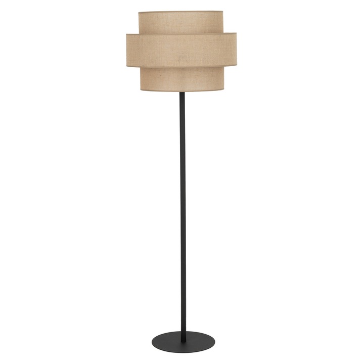Lampa de podea TK Lighting Calisto Juta design dublu cilindru alb 1xE27