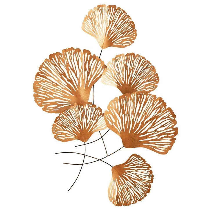 Re-Bloom fali dekoráció, fém, réz, 75 x 5 x 100 cm