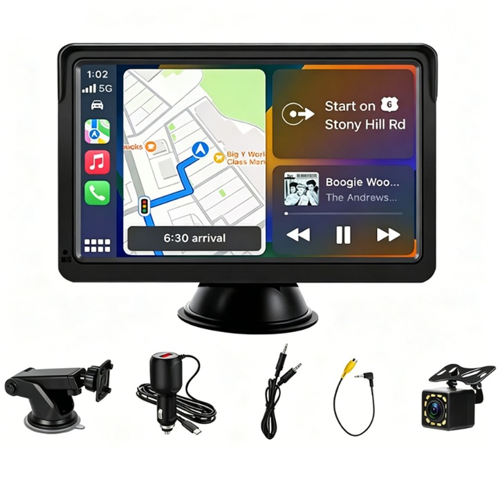 Autós Multimédia Navigáció, Axroad Mall, 7 hüvelyk, IP68, fekete