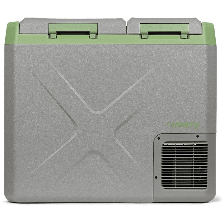 Lada frigorifica cu compresor, Steamy-E Dual Zone, 40 Litri, Gri/Verde