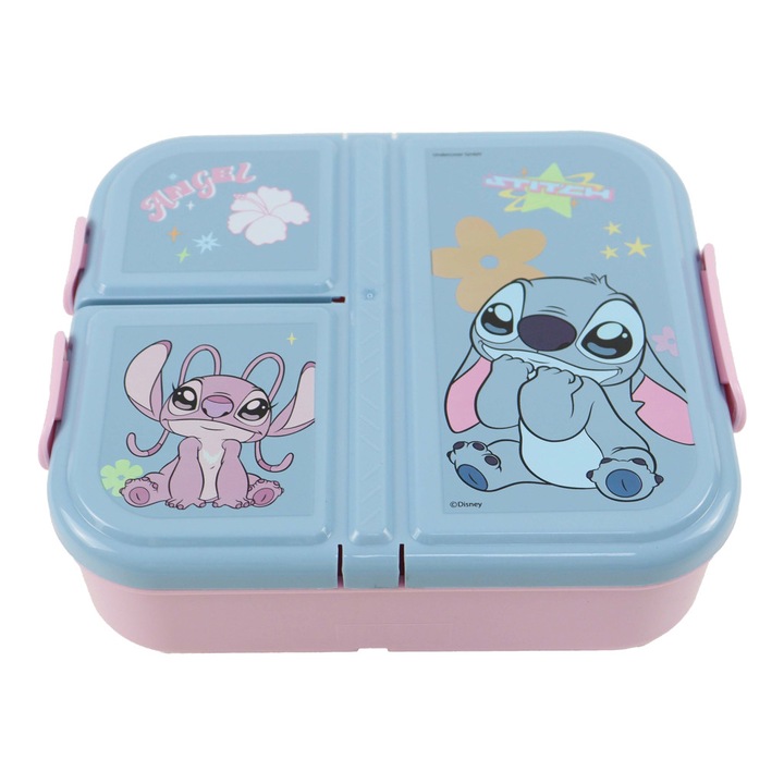 Disney Lilo és Stitch, a csillagkutya Alien 626 több rekeszes uzsonnás doboz, szendvicsdoboz