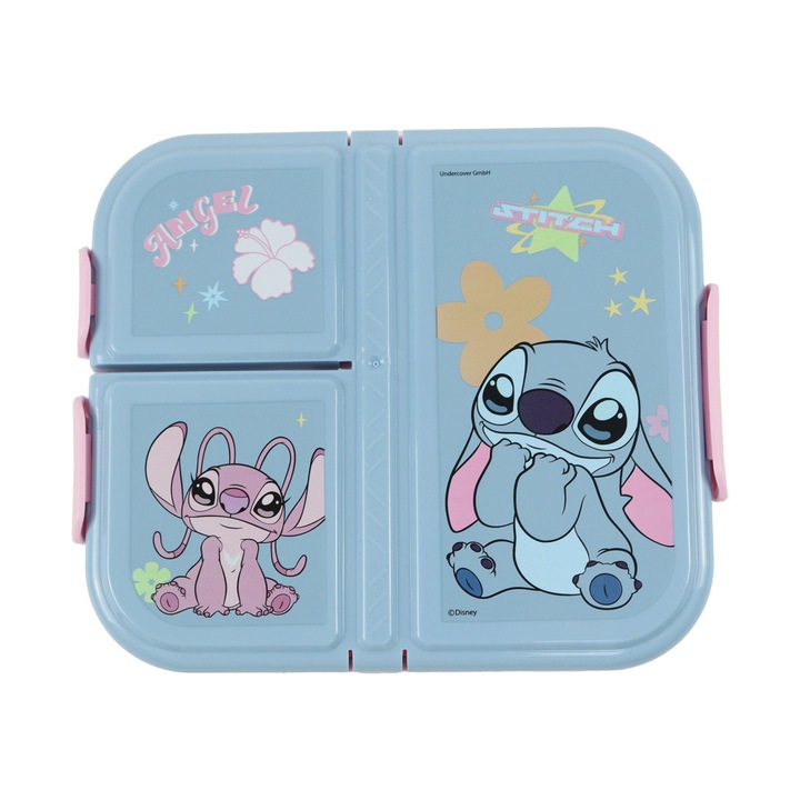 Disney Lilo și Stitch, cutie de prânz cu mai multe compartimente Alien 626, cutie pentru sandvișuri