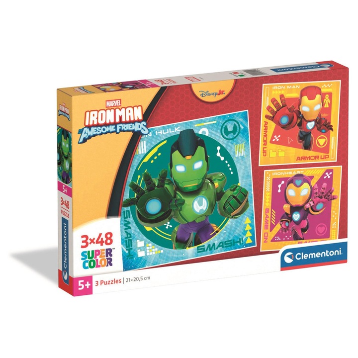 A Vasember és szupercsapata Hero Squad 3x48 db-os puzzle Clementoni