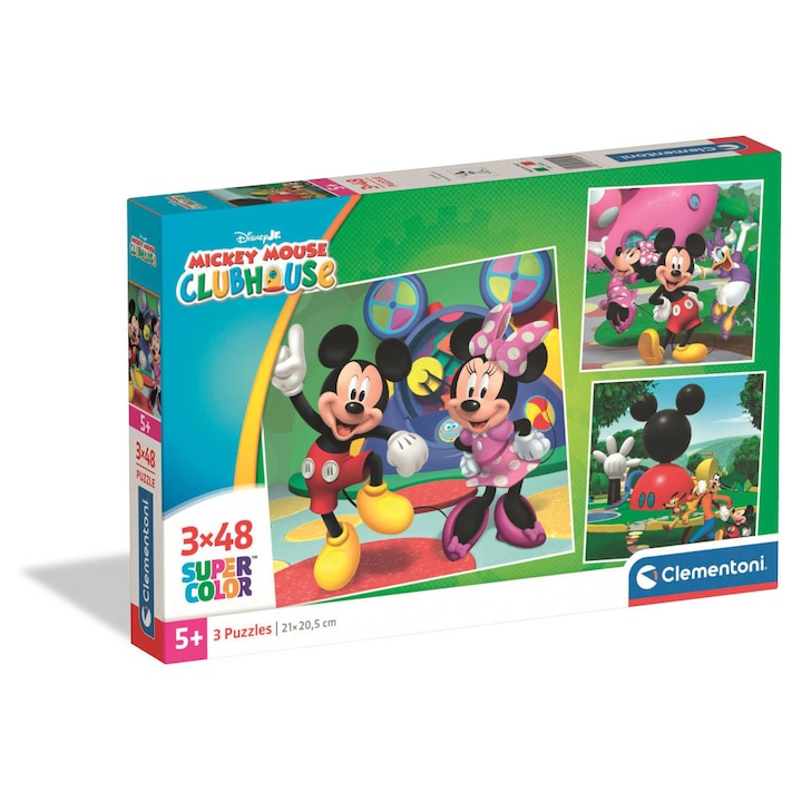 Disney Mickey Clubhouse 3x48 db-os puzzle Clementoni