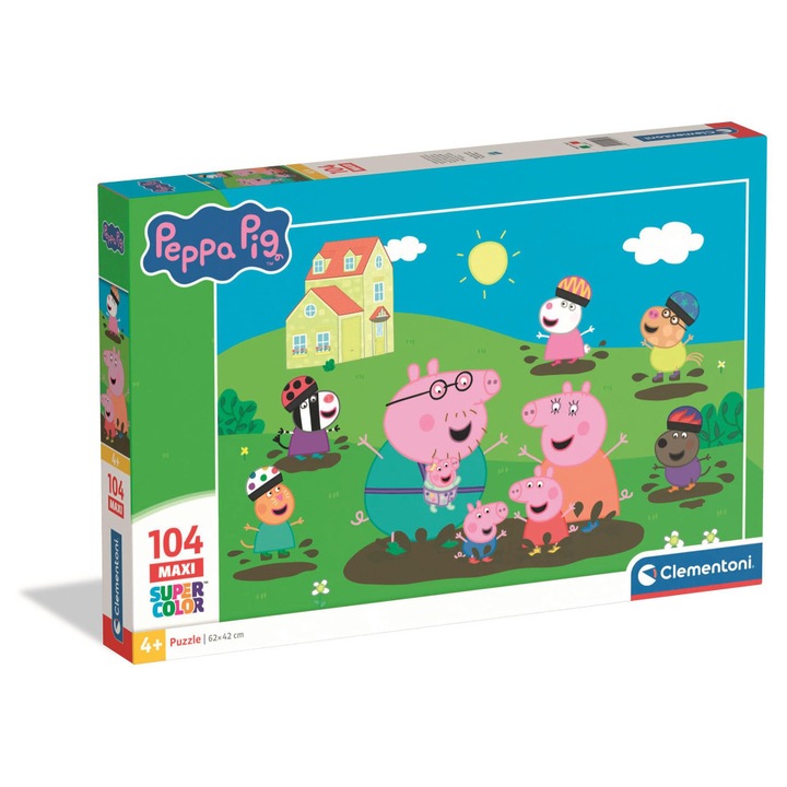 Peppa malac Muddy Puddle 104 db-os maxi puzzle Clementoni