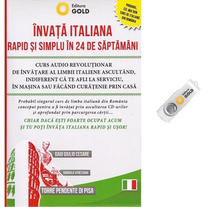 Invata Italiana Rapid Si Simplu In 24 De Saptamani + Stick Usb - Simona Vara