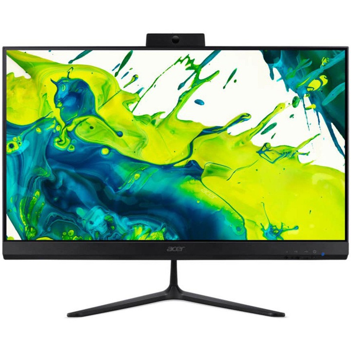 Настолен компютър All-in-One Acer Aspire C24-2G, AMD Ryzen™ 5 7430U до 4.3GHz, 23.8", Full HD, IPS, 120Hz, 16GB DDR4, 512GB SSD, AMD Radeon™ Graphics, No OS, Black