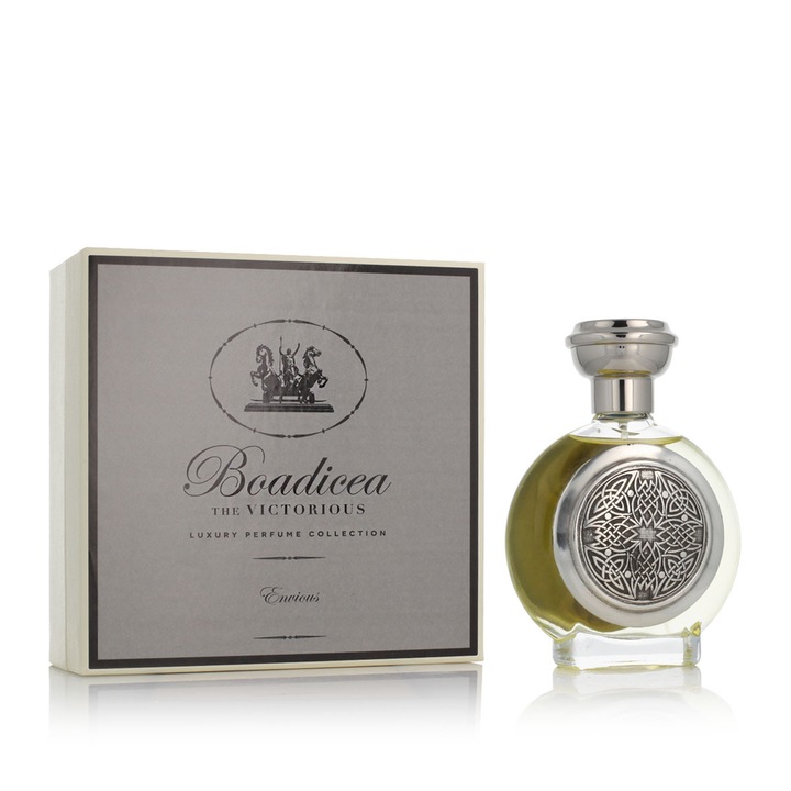 Apa de parfum Boadicea the Victorious Envious 100 ml unisex, note citrice și lemnoase, design elegant