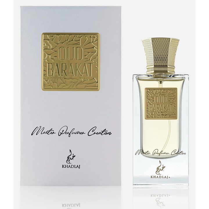 Khadlaj Oud Barakat Apa de parfum unisex 60 ml, oriental-lemnos, note de trandafir și oud