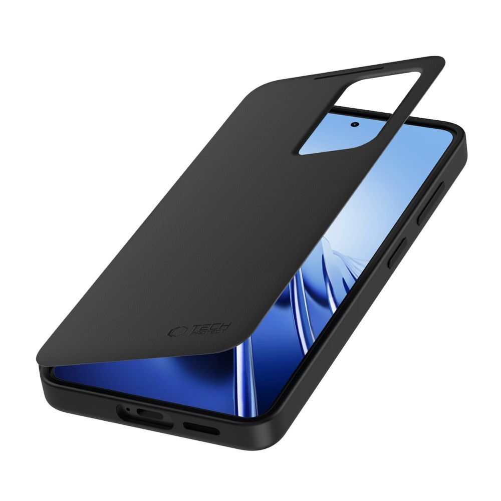 Husă flip cover Tech-Protect Smart Wallet, negru, pentru carduri, compatibilă cu Samsung Galaxy A57 5G