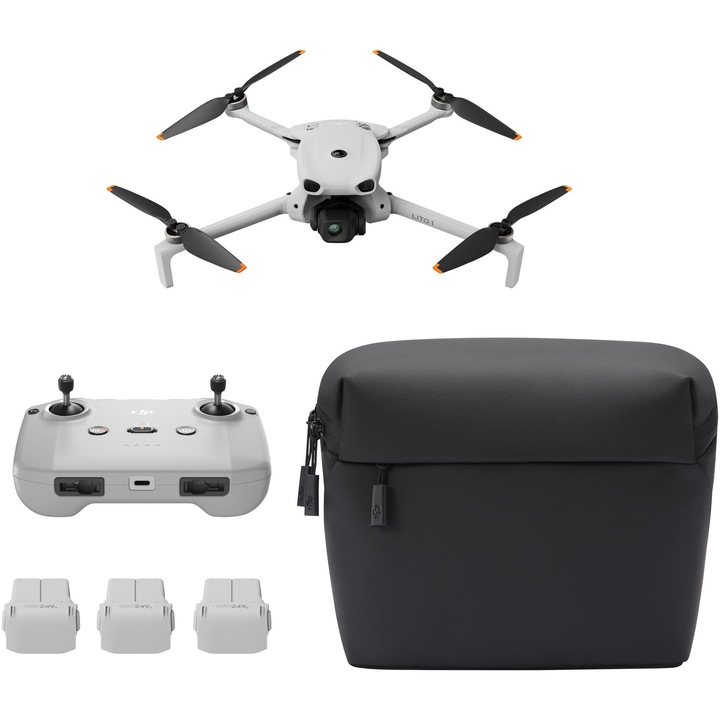 Дрон DJI Lito 1, 48MP, 4K, Fly More Combo (DJI RC-N3)