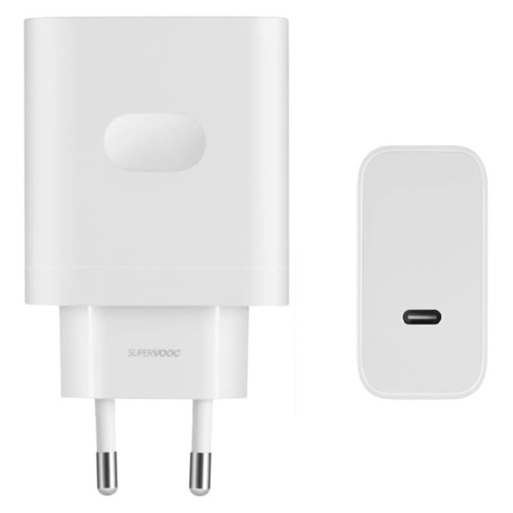 Oppo SUPERVOOC VCB8HBEH gyári hálózati fehér gyorstöltőfej USB-C csatlakozóval 80W 7.3A