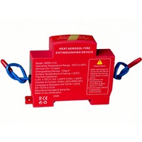 Dispozitiv autonom de stingere cu aerosoli pentru Tablouri Electrice，Dispozitiv automat de stingere a incendiilor cu aerosoli, activare rapida 5 secunde, montare pe sina DIN，montare cu adeziv，compact, fara intretinere, valabil pana la 10 ani，60 g, Rosu