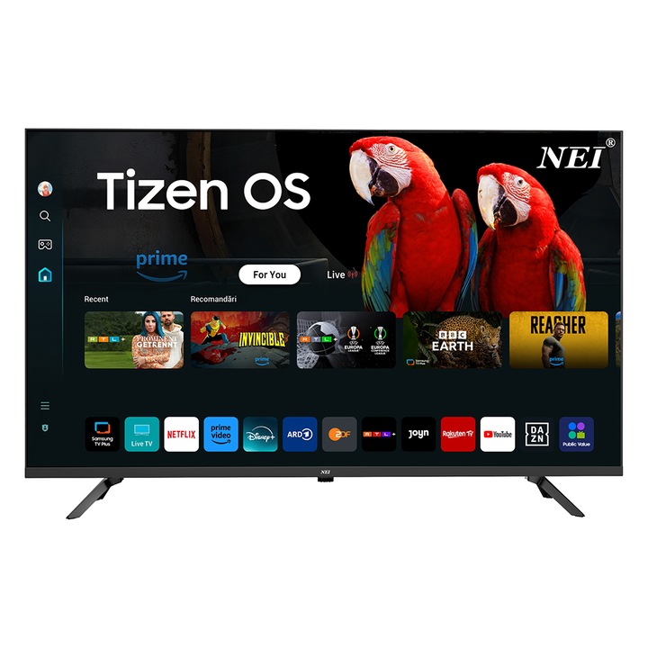 Televizor Smart NEI 40T3K, Tizen OS, Dolby, CI+, HDMI ARC, Full HD, 1920 x 1080 px, 100 cm, Clasa E, Negru