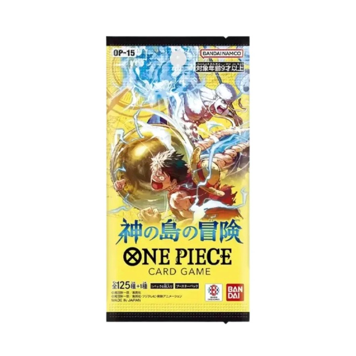 One Piece OP-15 The Adventure on the Island of God Kártya Csomag (5db Japán One Piece Manga Kártya)