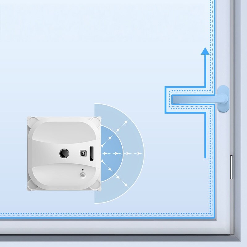 Robot de curatat geamuri, 5600 Pa, pornire cu o singura apasare, 650mAh, protectie impotriva intreruperii alimentarii, ORBER, navigare planificata, complet automat, inteligent, pentru uz casnic, ABS, 25 × 25 × 90 cm, alb