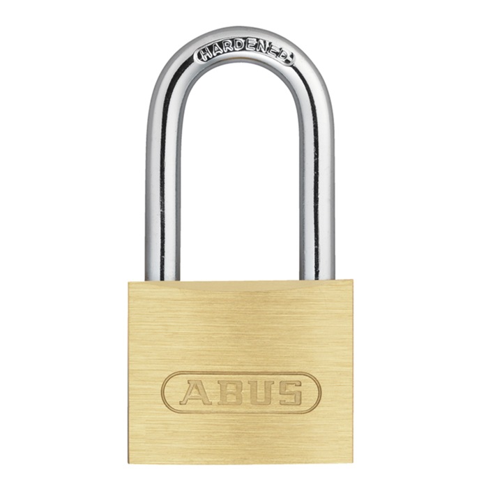 ABUS 713/40 HB40 sárgaréz lakat, hosszú kengyel, edzett acél, 2 kulcs, 40 mm