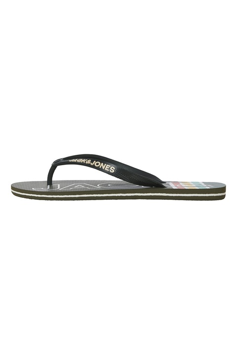 Jack & Jones, Palm flip-flop gumipapucs, Sötétzöld