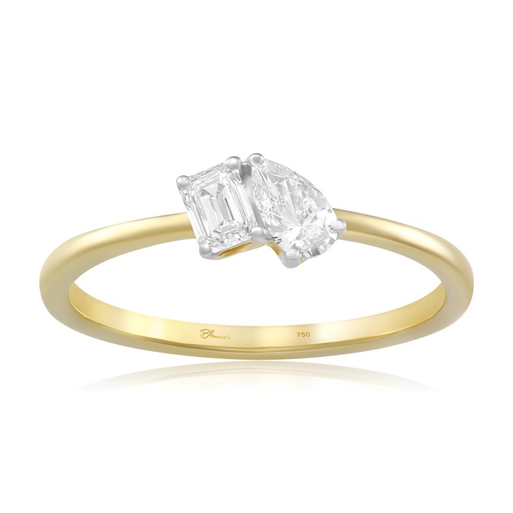 Inel Logodna Toi et Moi Aur 18k Diamante BLANCO'S, RF34583-Y53, Marime 53