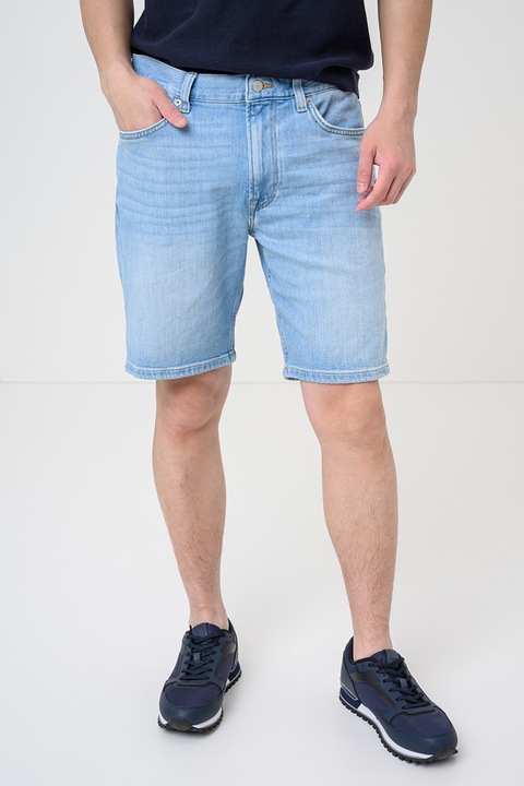Tommy Hilfiger, Bermude slim fit din denim Denton, Albastru deschis