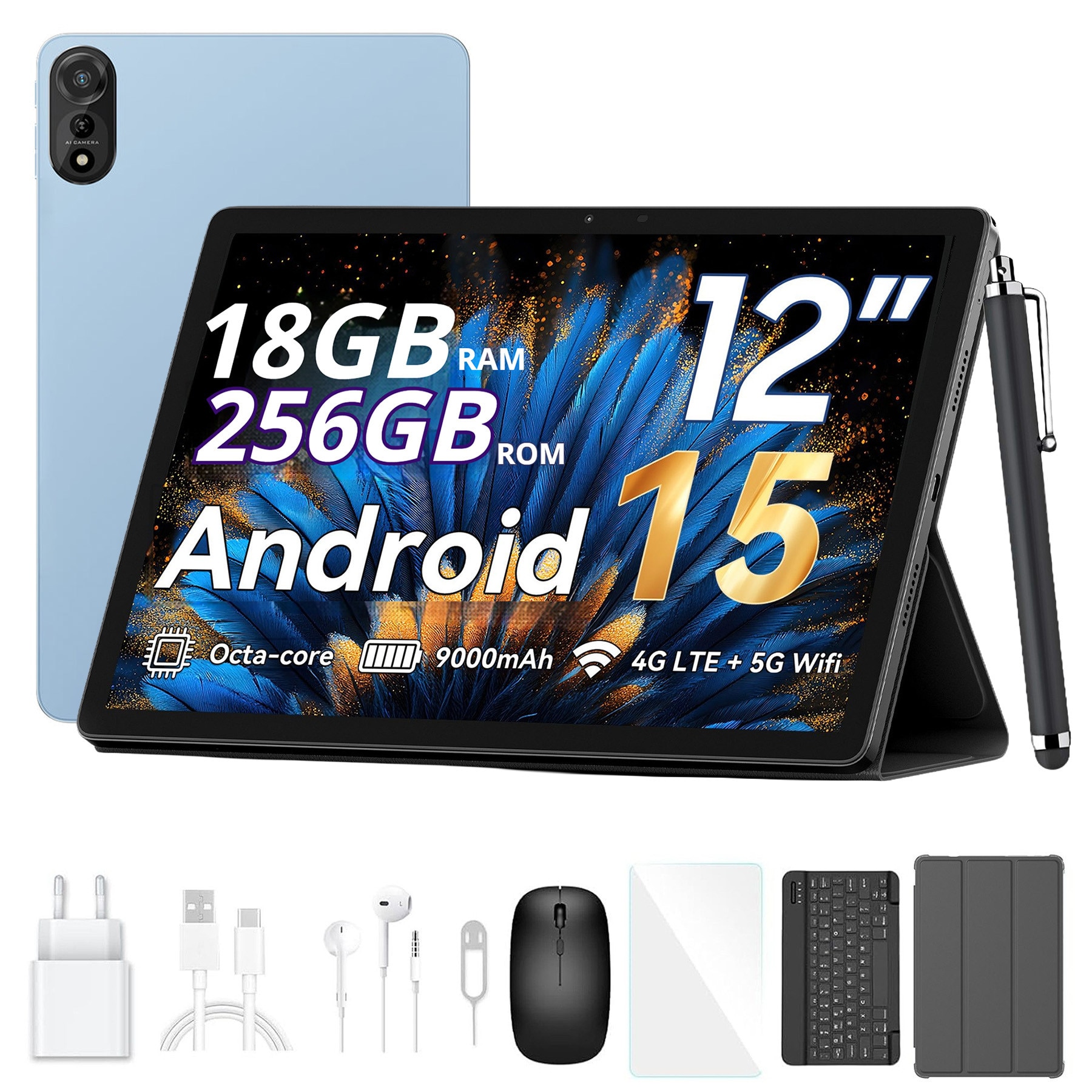 Tableta Blackview MEGA 2, Android 15, 18 GB+ 256 GB, ecran 12