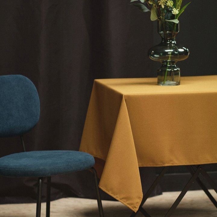 Sárga poliészter asztalterítő 150x250cm, elegáns, sima