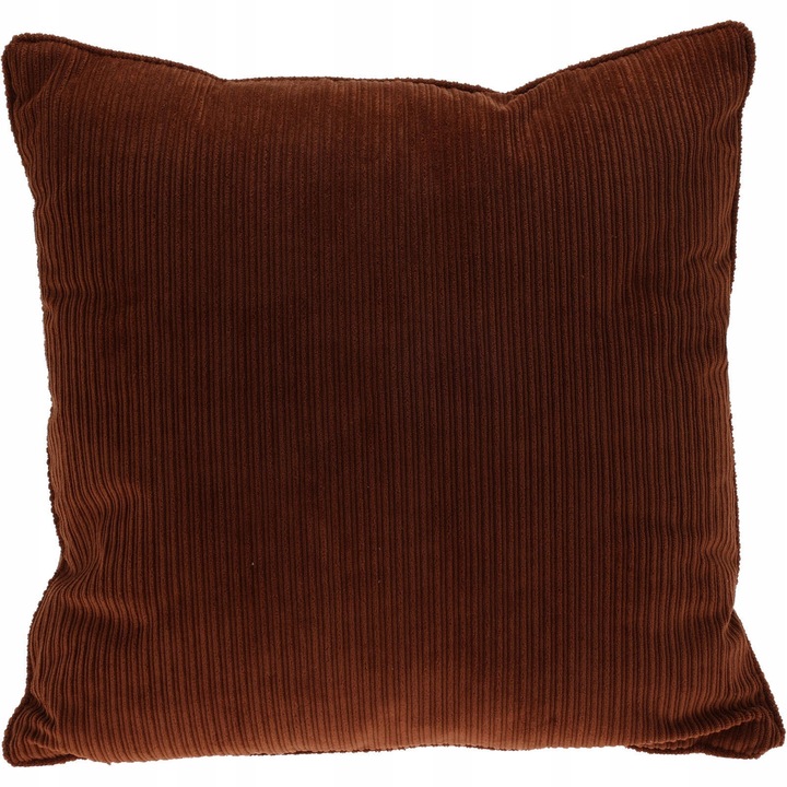 Díszpárna, Home Styling Collection, strucc, 40x40cm, barna színű, 280 PP töltet