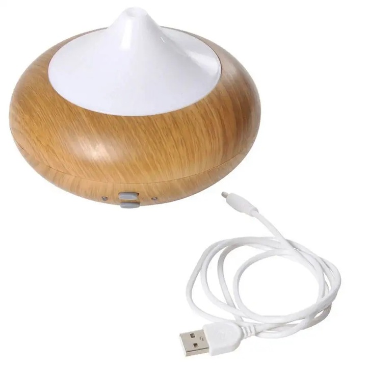Aroma Homea diffúzor, 210 ml, LED, fehér, 20x13x13 cm