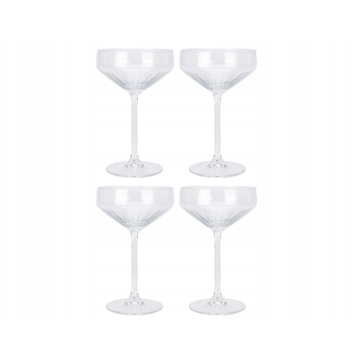 Комплект 4 чаши за коктейл 300 мл, Excellent Houseware, прозрачни, 16,2x10см