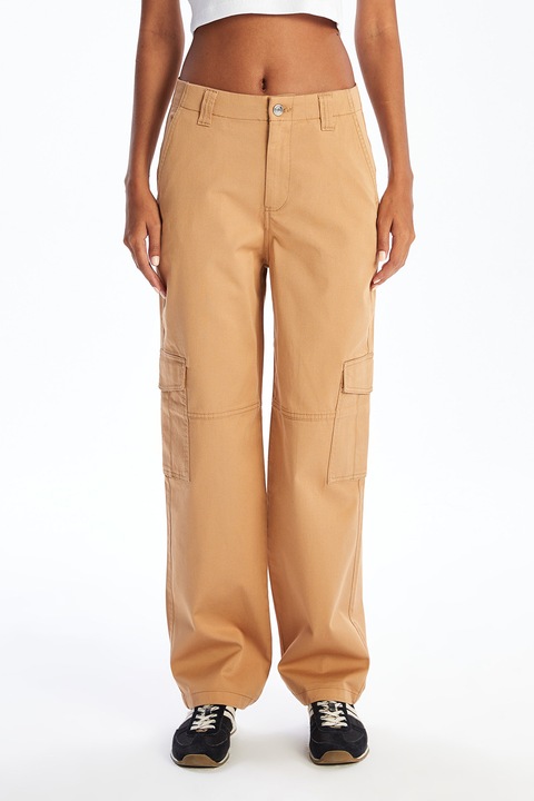 LC WAIKIKI, Pantaloni cargo drepti, Portocaliu pal