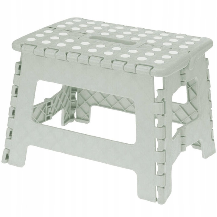 Сгъваема табуретка Storage Solutions, зелена, 29x22см, противоплъзгаща, мултифункционална